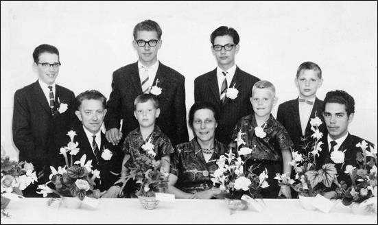 Het gezin van Job en Trien in 1962